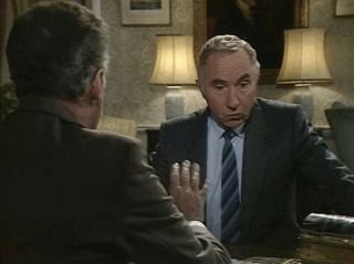 Clip from Yes Prime Minister Series 2 Episode 3, "A Diplomatic Incident".  Sir Humphrey reacts to Jim Hacker's suggestion with shock, and responds "I had no idea you were considering such a stimulating approach."